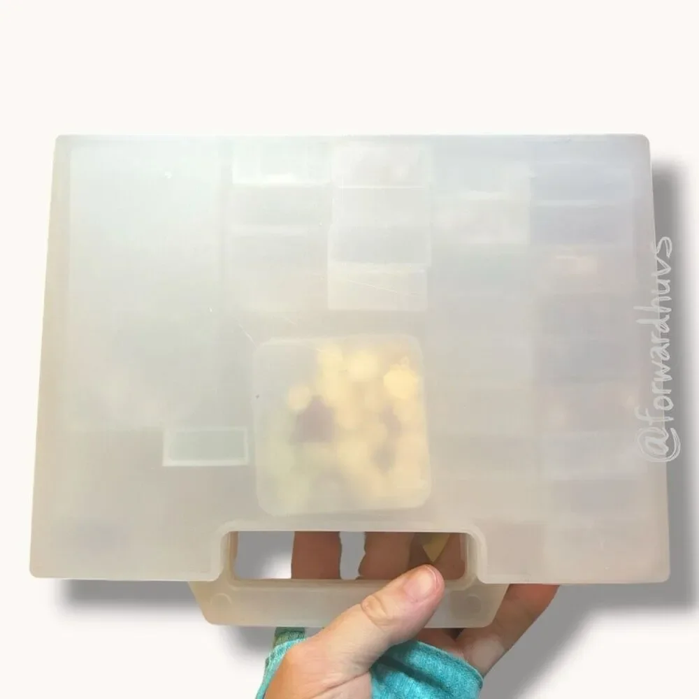 Mixed Bead Lot Jewelry Making Craft Supplies Clear Storage Organizer Box